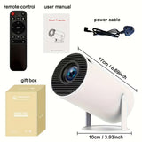 HY300 Auto  SuPortable Mini Projectorpports Local 1080P, Decodes 4K, Dual-Band WIFI6 5G Wireless