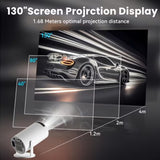HY300 Auto  SuPortable Mini Projectorpports Local 1080P, Decodes 4K, Dual-Band WIFI6 5G Wireless