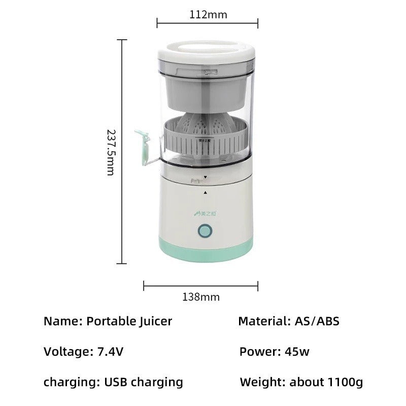 Automatic Fruit Juicer with USB Rechargeable 1300mAh Battery