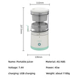 Automatic Fruit Juicer with USB Rechargeable 1300mAh Battery