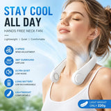 Portable Neck Fan Hands Free Bladeless Neck Fan, 360° Cooling Hanging Fan, 3 Wind Speed Personal Neck Fan