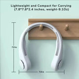 Portable Neck Fan Hands Free Bladeless Neck Fan, 360° Cooling Hanging Fan, 3 Wind Speed Personal Neck Fan